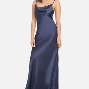 BEBE cowl neck maxi slip dress